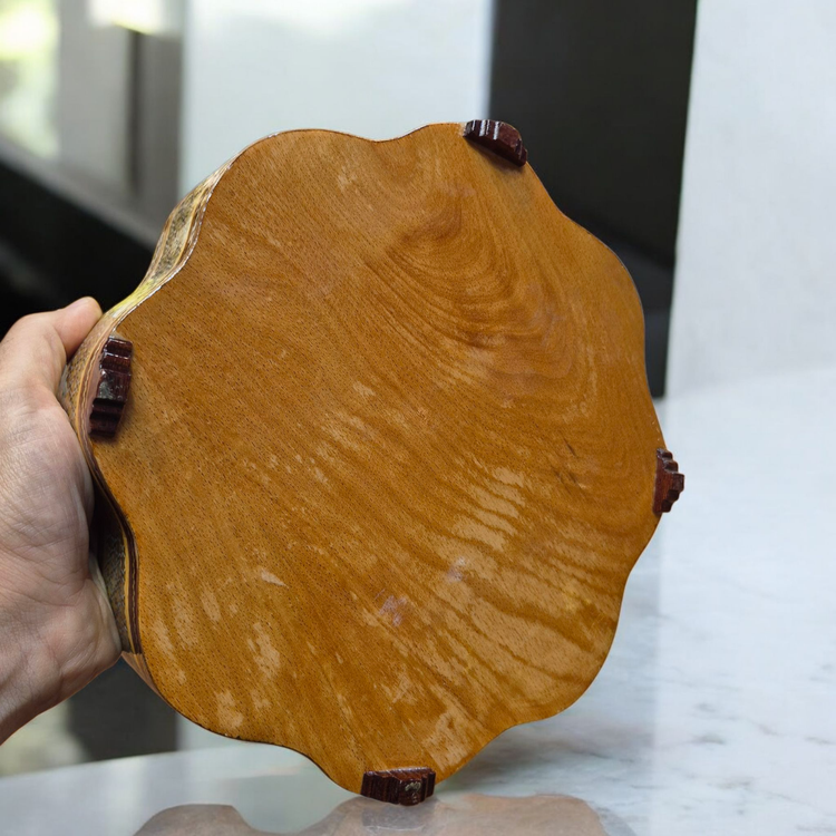 شکلاتخوری چوبی خاتم کاری اصفهان ۴ خانه در دار